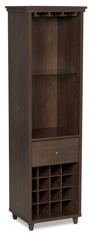 Ciara Wine Cabinet - Walnut Oak | Armoire à vin Ciara - chêne noyer | CIABRWIN