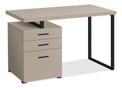 Clayton Reversible Desk - Taupe 