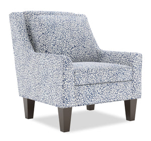 Fauteuil d’appoint club Sofa Lab personnalisable de 29 po fabriqué au Canada en tissu avec pattes en bois - Cadet multicolore