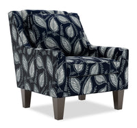  Fauteuil d’appoint club Sofa Lab de 29 po fabriqué au Canada en tissu avec pattes en bois - Midnight multicolore 