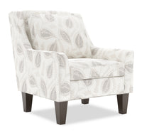 Fauteuil d’appoint club Sofa Lab de 29 po fabriqué au Canada en tissu avec pattes en bois - Prairie multicolore