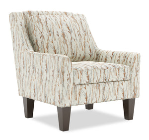 Fauteuil d’appoint club Sofa Lab personnalisable de 29 po fabriqué au Canada en tissu avec pattes en bois - Mineral multicolore