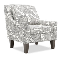  Fauteuil d’appoint club Sofa Lab de 29 po fabriqué au Canada en tissu avec pattes en bois - Dalmatian multicolore 