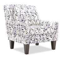  Fauteuil d’appoint club Sofa Lab de 29 po fabriqué au Canada en tissu de velours avec pattes en bois - Pebble multicolore 