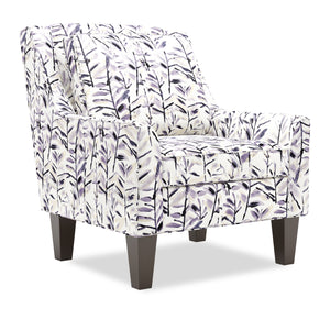 Fauteuil d’appoint club Sofa Lab personnalisable de 29 po fabriqué au Canada en tissu de velours avec pattes en bois - Pebble multicolore