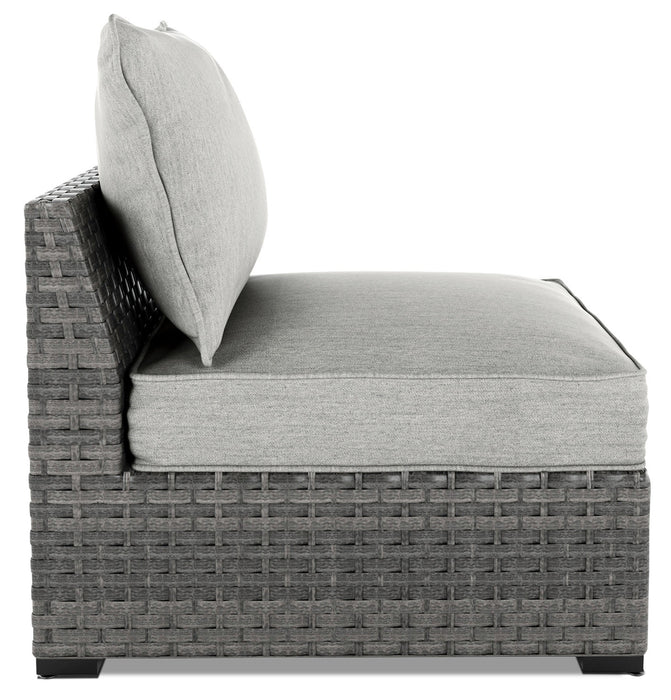 Fauteuil sans accoudoirs Salem pour la terrasse, ensemble de 2