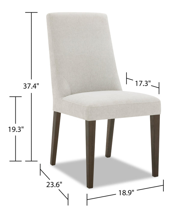 Chaise de salle à manger Cora en tissu de polyester - taupe