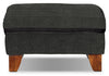 Pouf Reese en chenille - gris foncé