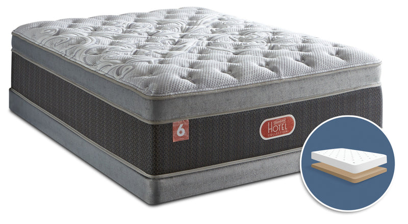 Ensemble moelleux à Euro-plateau épais à profil bas Hotel Diamond 6 Beautyrest pour lit double