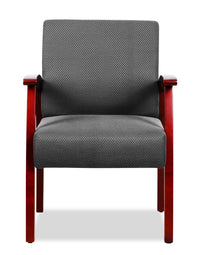 Fauteuil d’invité TygerClaw mi-dossier en tissu (cerisier)