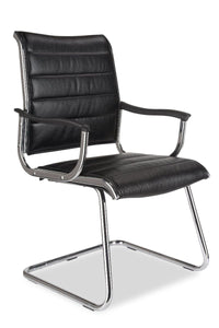 Chaise de bureau TygerClaw mi-dossier en cuir contrecollé