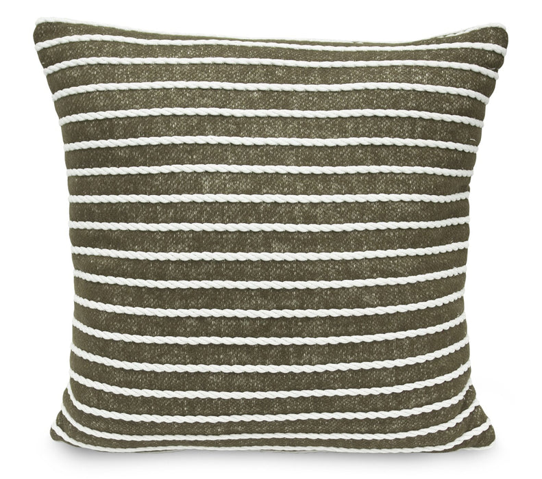 Coussin décoratif Butler 18 po - olive