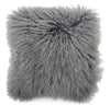 Coussin décoratif carré Mongolian 16 po - gris