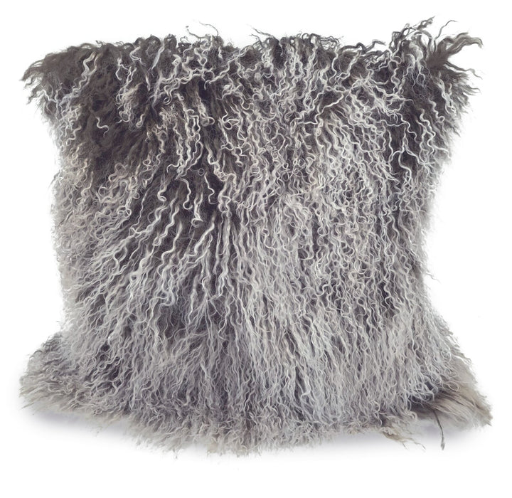 Coussin décoratif carré Mongolian 16 po - lavande avec pointes grises