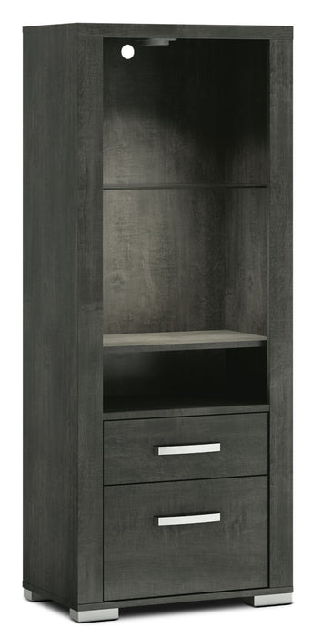 Meuble audio-vidéo Allendale 3 pièces avec ouverture pour téléviseur de 56 po et sections ouvertes
