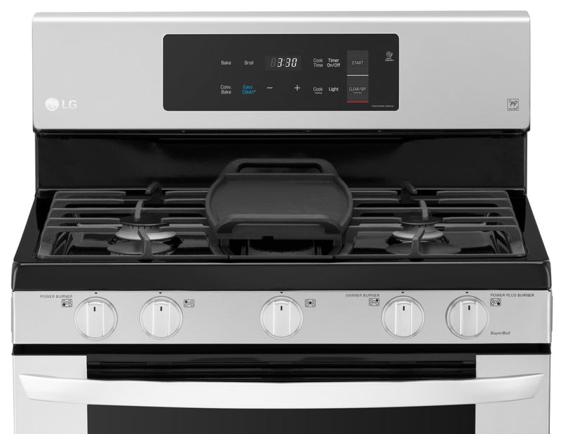 Cuisinière électrique amovible LG de 5,4 pi³ à convection avec autonettoyage – LRG3193ST