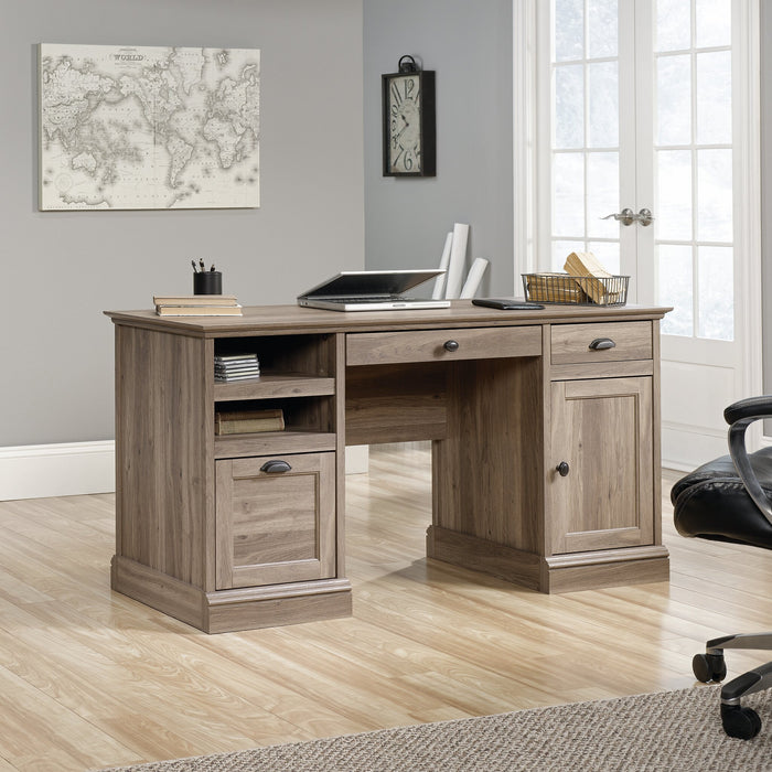 Bureau de direction Davon de 59,05 po à 2 tiroirs avec armoire - chêne salé 