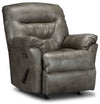 Fauteuil de massage inclinable 4579  en tissu d'apparence cuir - fumée
