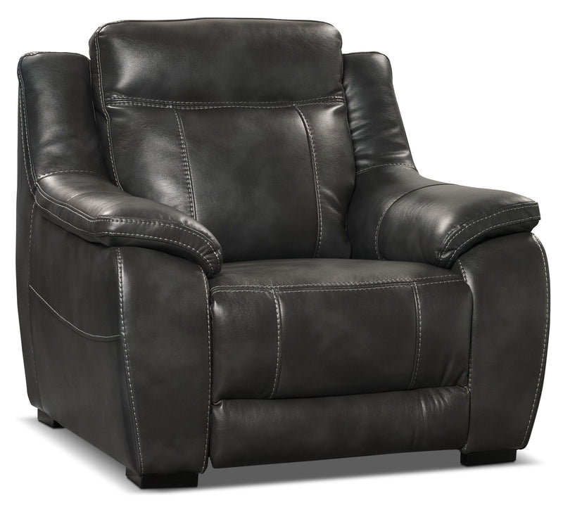 Novo Leather-Look Fabric Chair – Grey - Modern style Chair in Grey