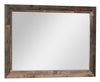 Miroir de commode de chambre à coucher Derekson - gris