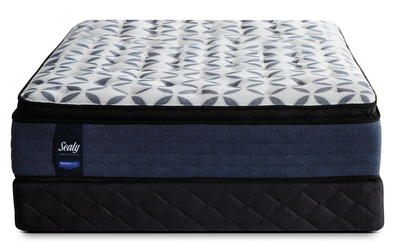 Ensemble moelleux à plateau-coussin divisé à profil bas Kingsmill Posturepedic Sealy pour grand lit