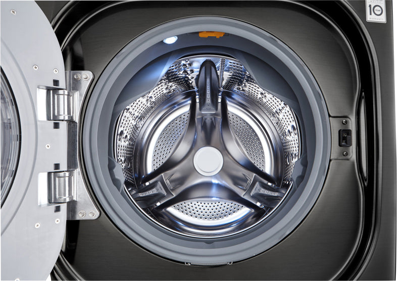 Laveuse TWIN Wash™  à chargement frontal, sécheuse électrique, laveuse-piédestal et piédestal de rangement de LG