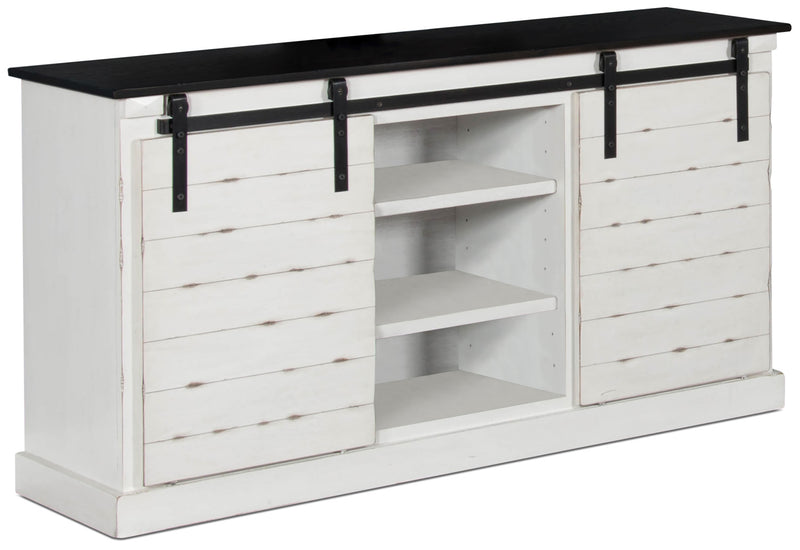 Meuble pour téléviseur Coast de 65 po avec portes de grange