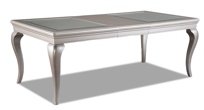 Table de salle à manger Diva de 66 po à 84 po (L) avec rallonge - gris argenté