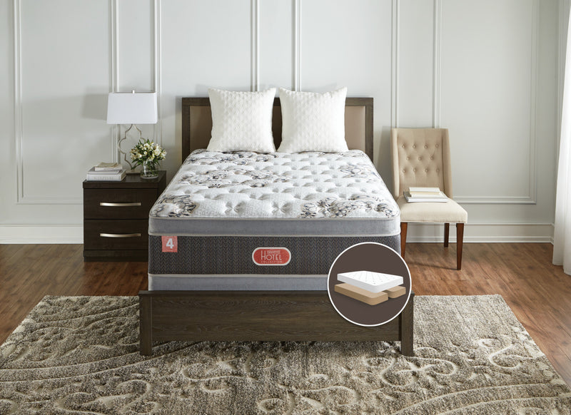 Ensemble matelas semi-ferme à Euro-plateau divisé Hotel Diamond 4 de Beautyrest pour grand lit