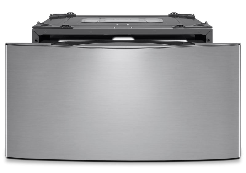 Laveuse à chargement frontal de 5,2 pi³, laveuse-piédestal et sécheuse électrique de 7,4 pi³ de LG - acier graphite