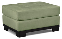 Pouf Oakdale en microsuède - poire