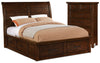 Ensemble Sonoma 4 pièces avec grand lit de rangement et commode verticale - brun foncé