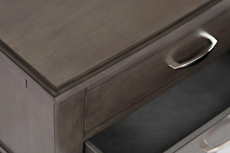 Table à café moderne Downtown de 48 po avec dessus relevable, rangement et roulettes - bois gris-brun