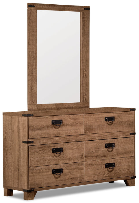 Ensemble de chambre à coucher Driftwood 7 pièces avec lit matelot double