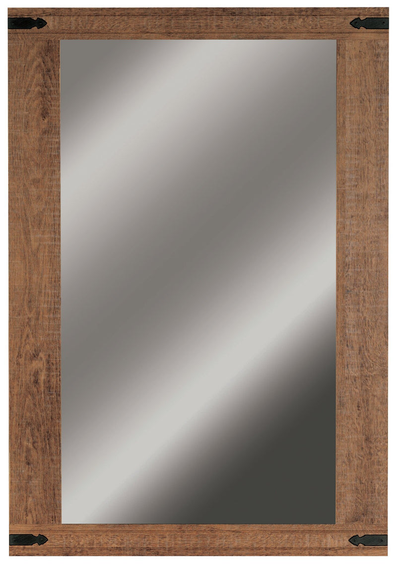 Driftwood Mirror - Rustic style Mirror in Light Wood Engineered Wood and Laminate Veneers