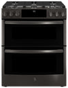 Cuisinière à gaz encastrée à four double GE de 6,7 pi³ à convection - PCGS960BELTS