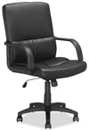 Chaise de direction Dunham en similicuir noir