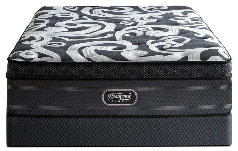 Ensemble matelas semi-ferme Euro-plateau épais Celebration Beautyrest Black pour très grand lit