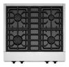 Table de cuisson au gaz de type commercial KitchenAid de 30 pouces - KGCU407VSS
