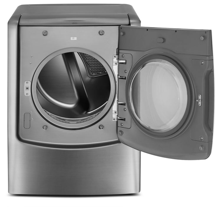 Laveuse à chargement frontal de 6,0 pi³ et sécheuse électrique de 9,0 pi³ de LG - acier graphite