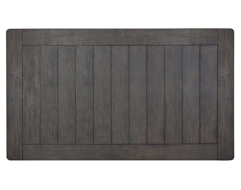 Ensemble de table salle à manger Echo 7 pièces avec table de 70 po (L), tiroirs de rangement, base à tréteaux et 6 chaises - blanc-gris