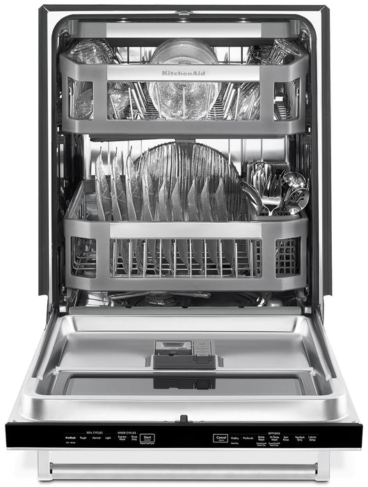 Lave-vaisselle KitchenAid de 24 po avec hublot et éclairage intérieur - acier inoxydable