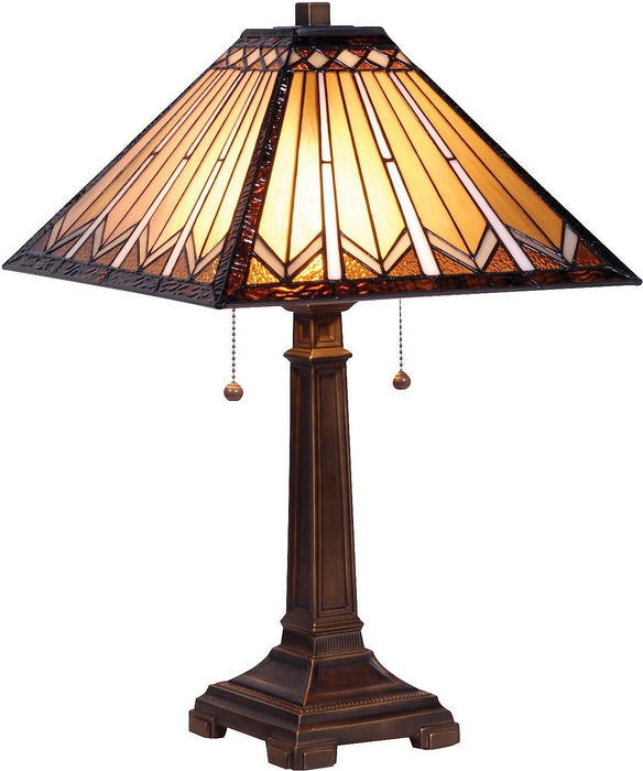 Lampe de table Danbury avec abat-jour en vitrail