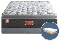 Ensemble ferme à plateau-coussin épais à profil bas Hotel Diamond 3 Beautyrest pour très grand lit