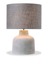Lampe de table Elda de 17 po d’apparence ciment