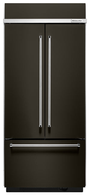Réfrigérateur encastré KitchenAid de 20,8 pi³ à portes françaises – KBFN506EBS