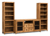 Meuble audio-vidéo Santa Fe Rusticos 3 pièces de 103 po avec rangement et système de gestion des câbles pour téléviseurs jusqu’à 65 po - pin