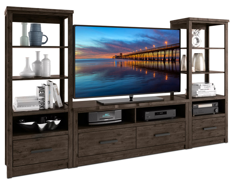 Meuble audio-vidéo Bryson 3 pièces avec ouverture pour téléviseur de 65 po