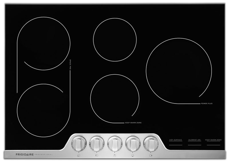Frigidaire Professional 30'' Electric Cooktop – FPEC3077RF - Electric Cooktop in Black/Stainless Steel