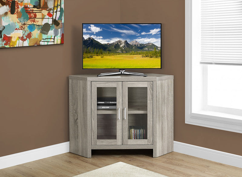Meuble en coin pour téléviseur Videt de 42 po – taupe foncé